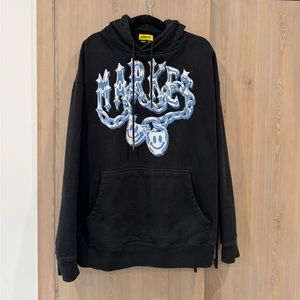 XXL Chinatown Market x Smiley Black/Blue Graphic Hoodie